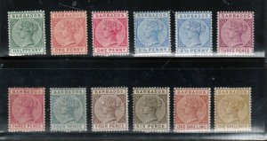 Barbados #60 - #68 Very Fine Mint Lightly Hinged Set