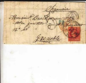 Spain #51 on Cover to France 1860