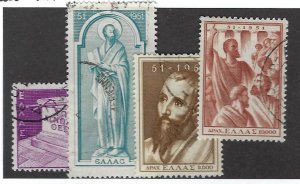 Greece  SC#535-538 Used F-VF hr SCV$98.75.....Great Opportunity!