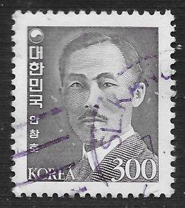 Korea #1265 300w Ahn Chang-ho Independence Fighter ~ Used