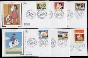 France 1997 Cartoons 6x FDC