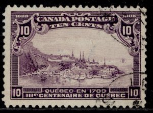 CANADA EDVII SG193, 10c violet, USED. Cat £85.