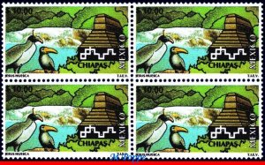 2141A MEXICO 2001 TOURISM CHIAPAS, BIRDS, ARCHAEOLOGY, 2002, (10.00P), BLOCK MNH