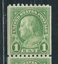 USA 604 1923-5 1c Coil single MNH