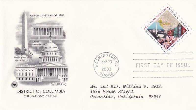 2003, District of Columbia, PCS, FDC (E11299)