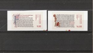 Denmark  Scott#  1692-1693  MNH  (2014 Manuscripts)