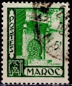 French Morocco 1949: Sc. # 253;  Used Single Stamp