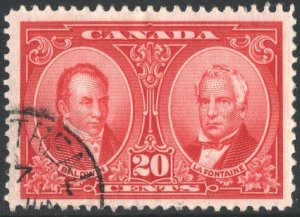 Canada SC#148 20¢ Robert Baldwin and L. H. Lafontaine (1927) Used