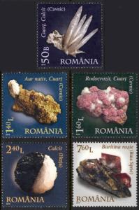 Romania 2010 Minerals Scott #5173-5177 Mint Never Hinged