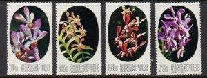 Singapore 1976 Flowers Orchids VF MNH (247-50)