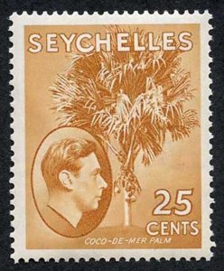 Seychelles SG141 KGVI 25 cents brown-ochre M/Mint