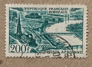 France 1949 200fr Bordeaux airmail. SEE NOTE. Scott C24, CV $0.75