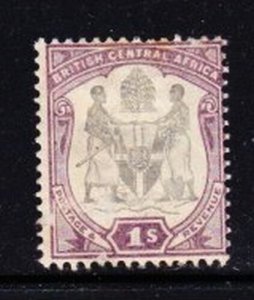 Album Treasures British Central Africa Scott # 50  1sh Coat of Arms Mint Hinged