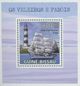 Sailboats and Lighthouses Creac'h On Ushant  Mini Sov. Sheet MNH