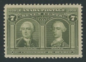 Canada 100 - 7 cent Quebec Tercentenary - VF Mint hinged