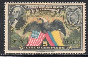 Ecuador C58 - Mint-H - Washington / Eagle / Flags ($0.40)