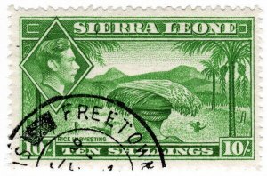 (I.B) Sierra Leone Postal : 10/- Emerald Green (SG 199)