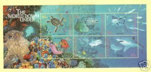 Australia Sc 1465 MNH. 1995 Marine Animals Souvenir Sheets (10), VF