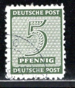 DDR under russian occupation Scott # 14N3, used, var Rosswein perfs 11.5