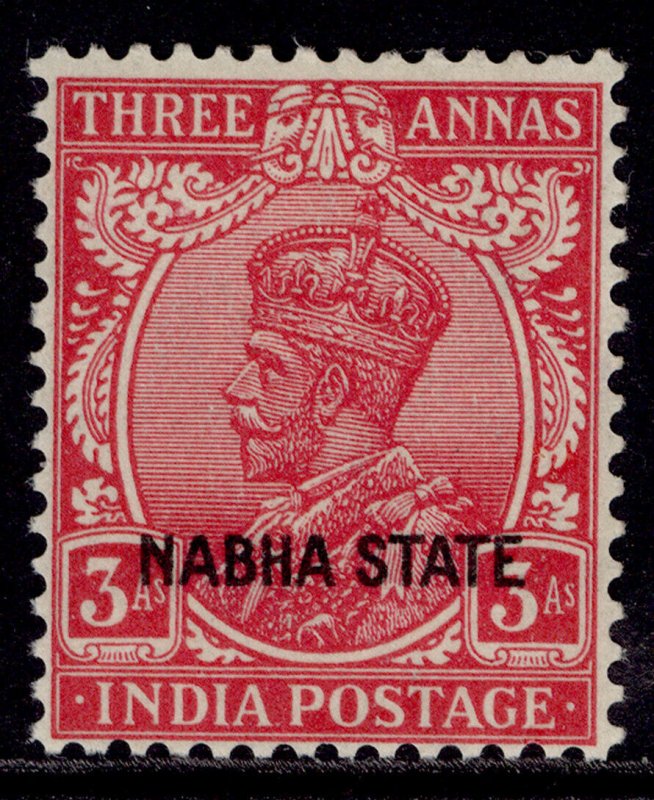 INDIAN STATES - Nabha GV SG75, 3a carmine, M MINT.