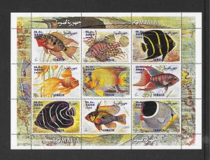 FISH - SOMALIA (SHEET OF 9) (2)   MNH