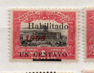 Paraguay 1908 Early Issue Fine Mint Hinged 1c. Surcharged Optd 281626