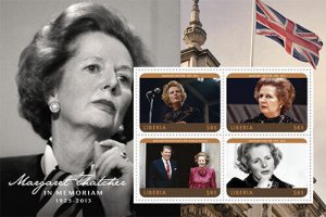 Liberia - 2013 - MARGARET THATCHER IN MEMORIAM - Sheet of 6 Stamps - MNH