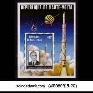 UPPER VOLTA - CHARLES DE GAULLE / SPACE - MINIATURE SHEET MINT NH