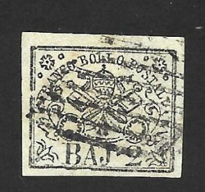 Roman State 1852 - U - Scott #3a