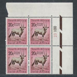 SOUTH AFRICA SC# 251 CONTROL B/4 FVF MNH 1961 