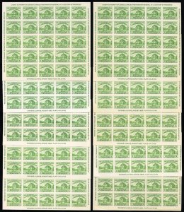 US Stamps # 730-1 MNH VF Lot Of 10 Souvenir Sheet Sets Scott Value $400.00