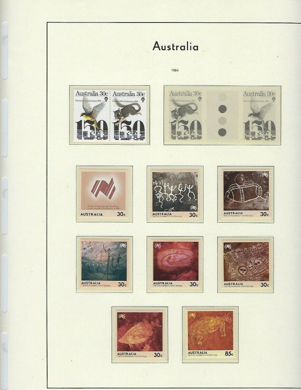 AUSTRALIA- ALMOST COMPLETE 1980-1995-MINT NH -LIGHTHOUSE HINGELESS PAGES/BINDER