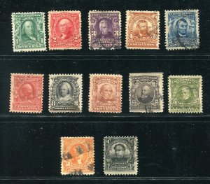 300 - 311 Used Stamps 1902-1903