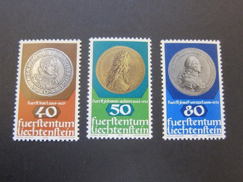 Liechtenstein 1978 Sc 654-56 set MNH