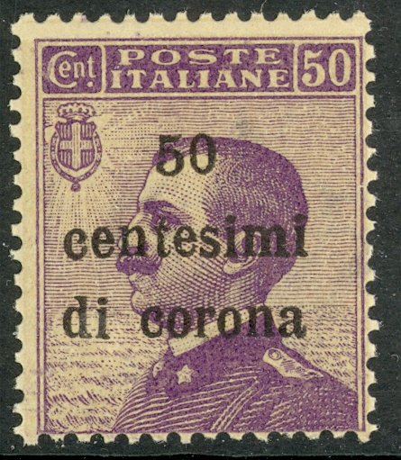 AUSTRIA ITALIAN OCCUPATION 1919 50c on 50c VEIII General Issue Sc N72 MLH