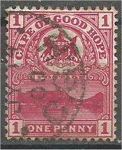 CAPE OF GOODHOPE, 1900, used 1p, Table Mountain, Scott 62