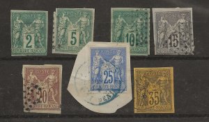 French Colonies 30-36 Set  Used