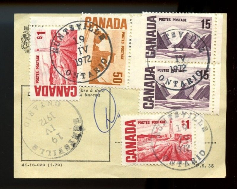 ?Huntsville, Ont.$2.80 Centennial issue postage due receipt 1972 Canada