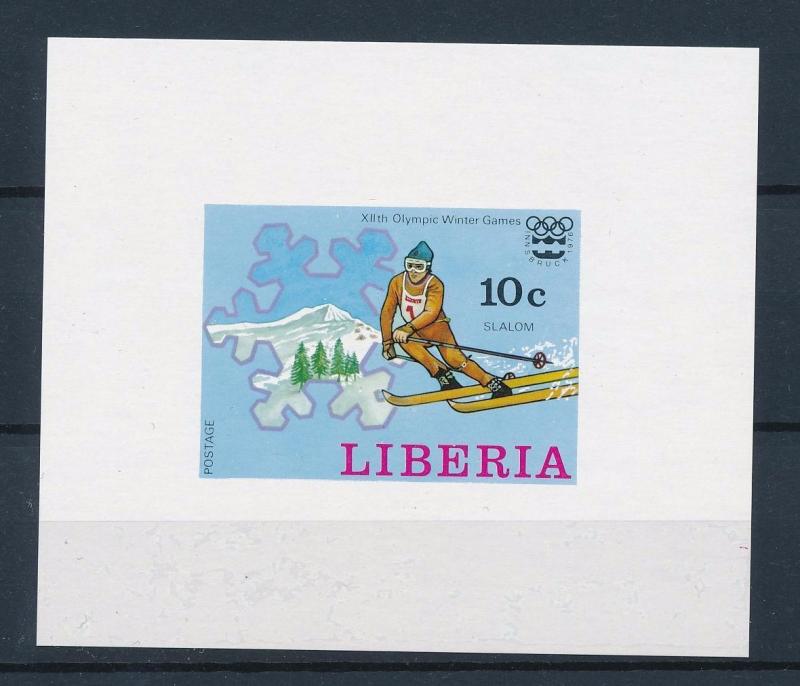 [55806] Liberia 1976 Olympic games Skiing Slalom MNH Sheet