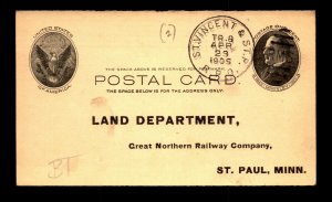 1905 St Vincent & ST P RPO Card - L23207