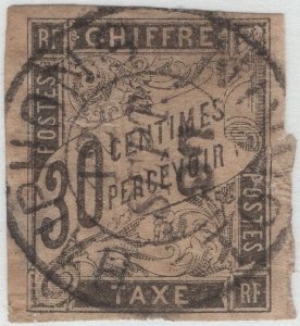 French Colonies 1884-85 used Sc J9 30c Postage Due CDS Haiphong Tonkin