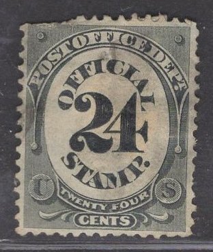 US Stamp #O54 24c Black Post Office Offical USED SCV $25.00