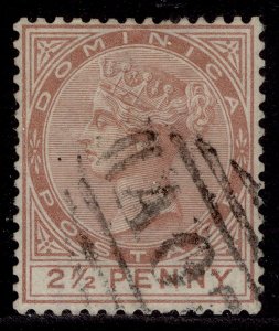 DOMINICA QV SG6, 2½d pale red-brown, FINE USED. Cat £48.