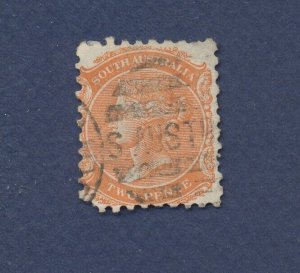 SOUTH AUSTRALIA - Scott 58 - used - 2p orange red - perf 10 - 1875 --b