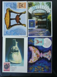 Art Nouveau set of 4 maximum card France 1994 ref 101575