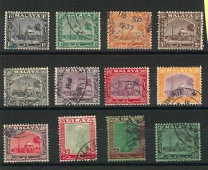 60787 - MALAYA: Selangor - STAMPS:  SG # 29 / 40  UNCOMPLETE  Used - VERY FINE!!