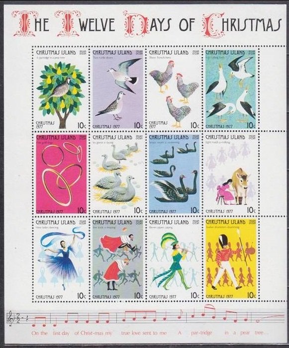 1978 Christmas Island 86Y-97YKL Birds / Christmas, Wz1