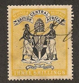 BRITISH CENTRAL AFRICA: 3s 1895