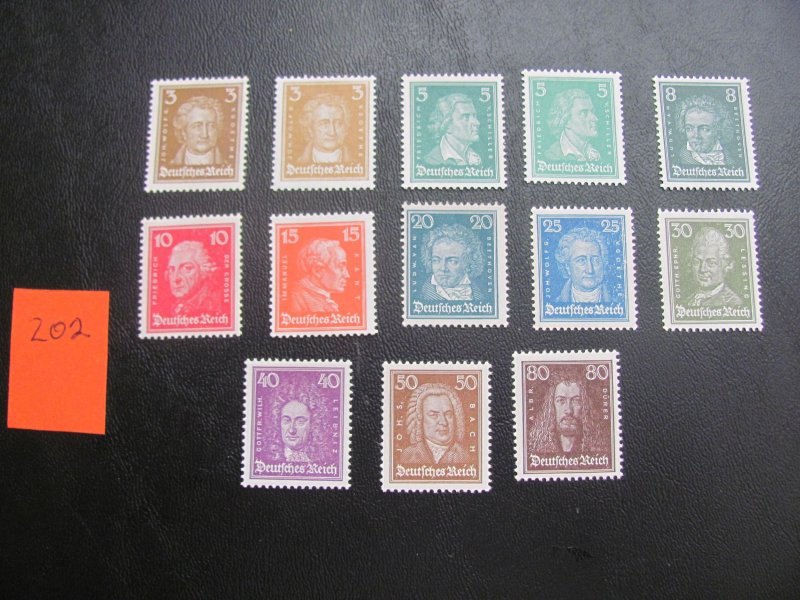 Germany 1926 MNH 351-362 SET  XF 1100 EUROS  (202) NEW COLLECTION