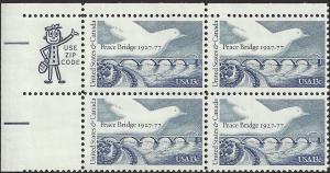 # 1721 MINT NEVER HINGED PEACE BRIDGE